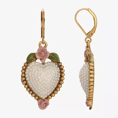 1928 Womens Heart Drop Earrings
