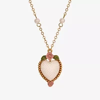 1928 Womens Alloy Heart 16 Inch Pendant Necklace