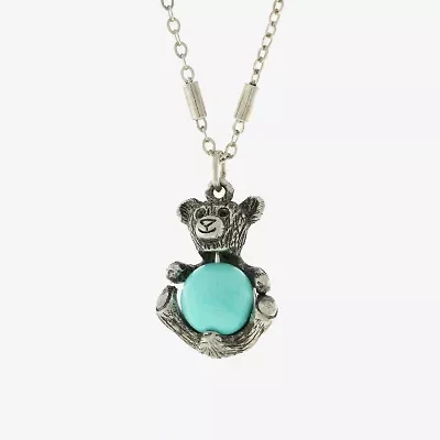 1928 Teddy Bear Womens Alloy 16 Inch Pendant Necklace