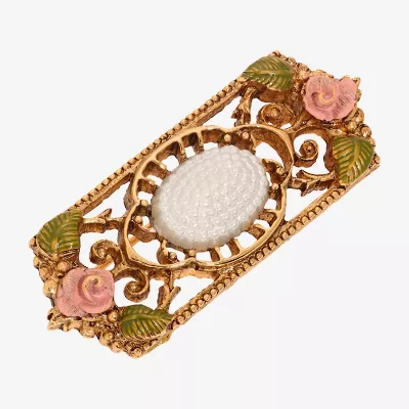 1928 Pink Rose Brooch