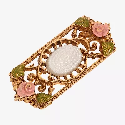 1928 Pink Rose Brooch