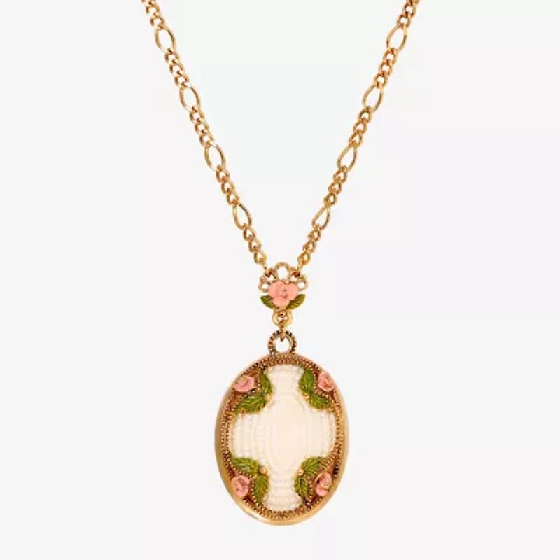 1928 Womens Alloy Flower 30 Inch Pendant Necklace