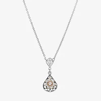 1928 Womens Crystal Alloy 16 Inch Pendant Necklace