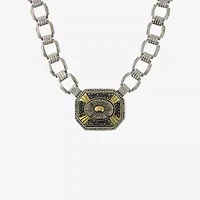 1928 Silver Tone Womens Gray 16 Inch Collar Necklace