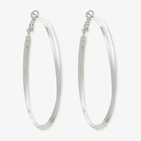 Bold Elements Womens Stainless Steel 53.3mm Hoop Earrings