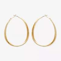 Bold Elements Womens Stainless Steel 53.3mm Hoop Earrings