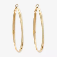 Bold Elements Womens Stainless Steel 53.3mm Hoop Earrings