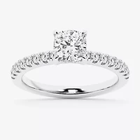 Limited Quantities! (G \ Si1) Womens 1 1/4 CT. T.W. Lab Grown White Diamond 14K White Gold Cushion Side Stone Engagement Ring