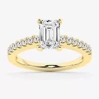 Limited Quantities! (G \ Vs1-Vs2) Womens 1 1/2 CT. T.W. Lab Grown White Diamond 14K Gold Side Stone Engagement Ring