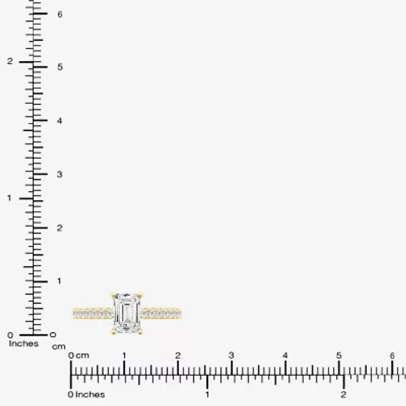 Limited Quantities! (G \ Vs1-Vs2) Womens 1 1/2 CT. T.W. Lab Grown White Diamond 14K Gold Side Stone Engagement Ring