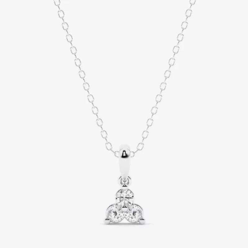 Limited Quantities! (G \ Si1) Womens 1/4 CT. T.W. Lab Grown White Diamond 14K White Gold Pendant Necklace