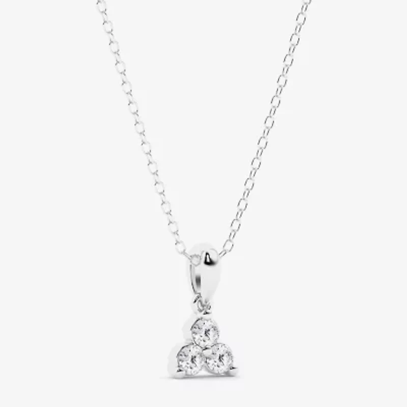 Limited Quantities! (G \ Si1) Womens 1/4 CT. T.W. Lab Grown White Diamond 14K White Gold Pendant Necklace