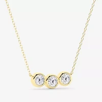 Limited Quantities! (G \ Si1) Womens 1 CT. Lab Grown White Diamond 14K Gold Pendant Necklace