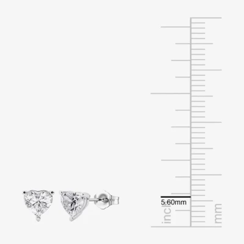 Womens Lab Created Sapphire Sterling Silver Heart -pc. Jewelry Set