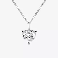 Womens Lab Created Sapphire Sterling Silver Heart -pc. Jewelry Set