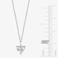 Womens Lab Created Sapphire Sterling Silver Heart -pc. Jewelry Set