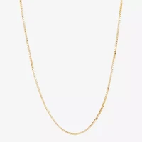 Made in Italy Womens 14K Gold 22 Inch Box Chain Necklace
