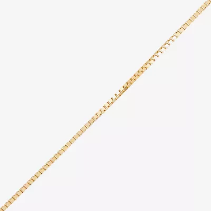 Made in Italy Womens 14K Gold 22 Inch Box Chain Necklace