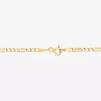 Made in Italy Womens 14K Gold 7.5 Inch Semisolid Figaro Chain Bracelet