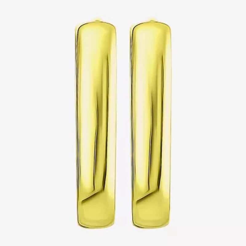 Gold Addiction Womens 10K Gold 14.5mm Hoop Earrings