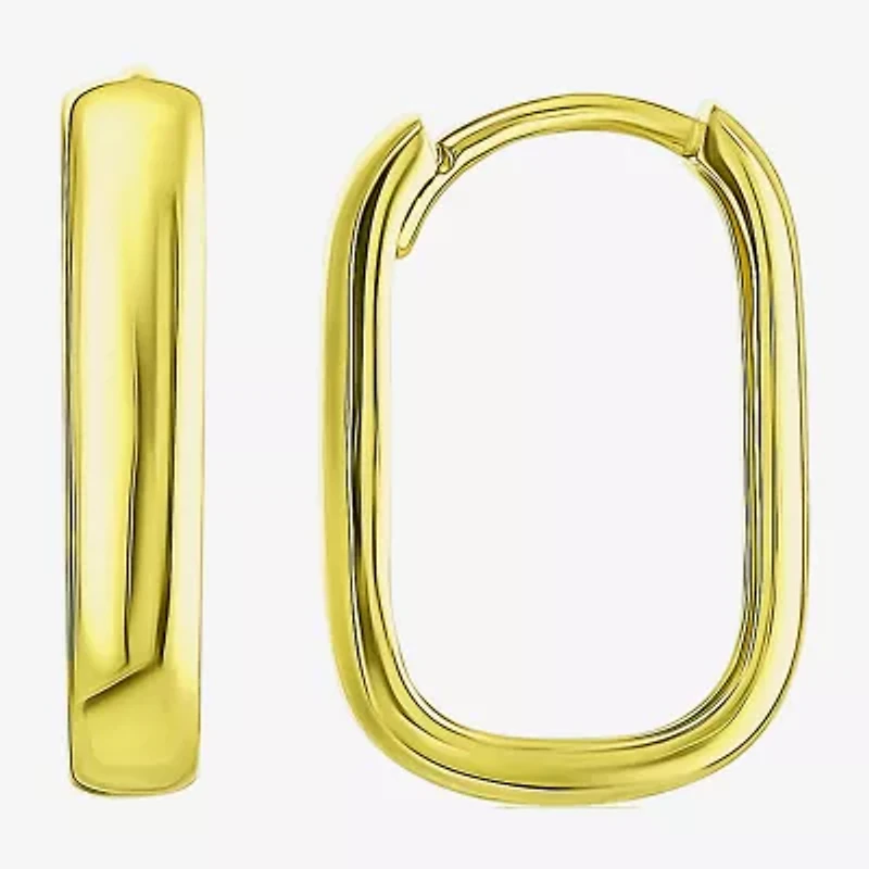 Gold Addiction Womens 10K Gold 14.5mm Hoop Earrings