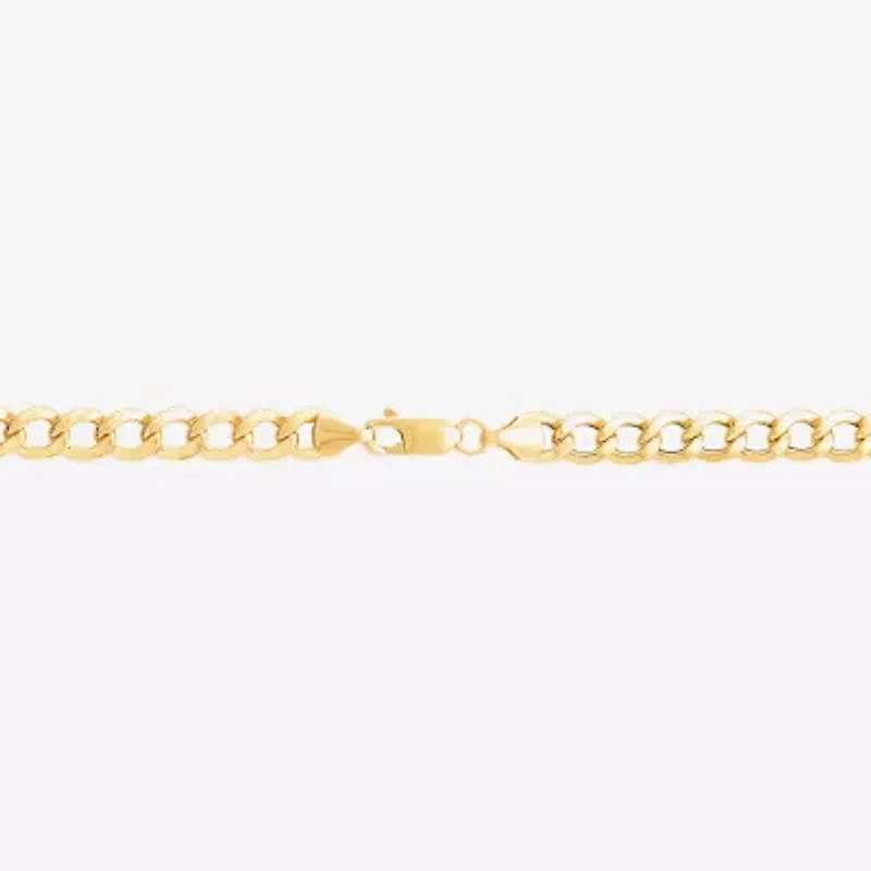Bonded Brilliance Womens 14K Gold Over Silver Inch Link Chain Necklace