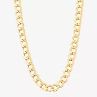 Bonded Brilliance Womens 14K Gold Over Silver Inch Link Chain Necklace