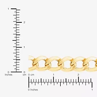 Bonded Brilliance Womens 14K Gold Over Silver Inch Link Chain Necklace