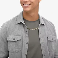 Bonded Brilliance Womens 14K Gold Over Silver Inch Link Chain Necklace