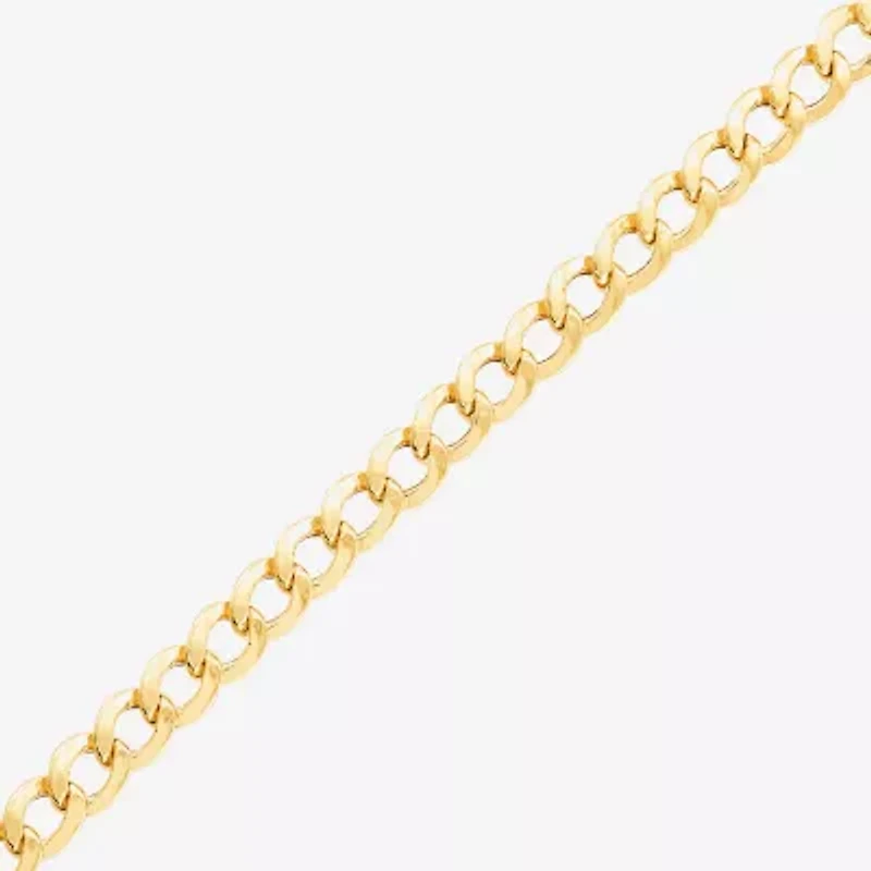 Bonded Brilliance Womens 14K Gold Over Silver Inch Link Chain Necklace