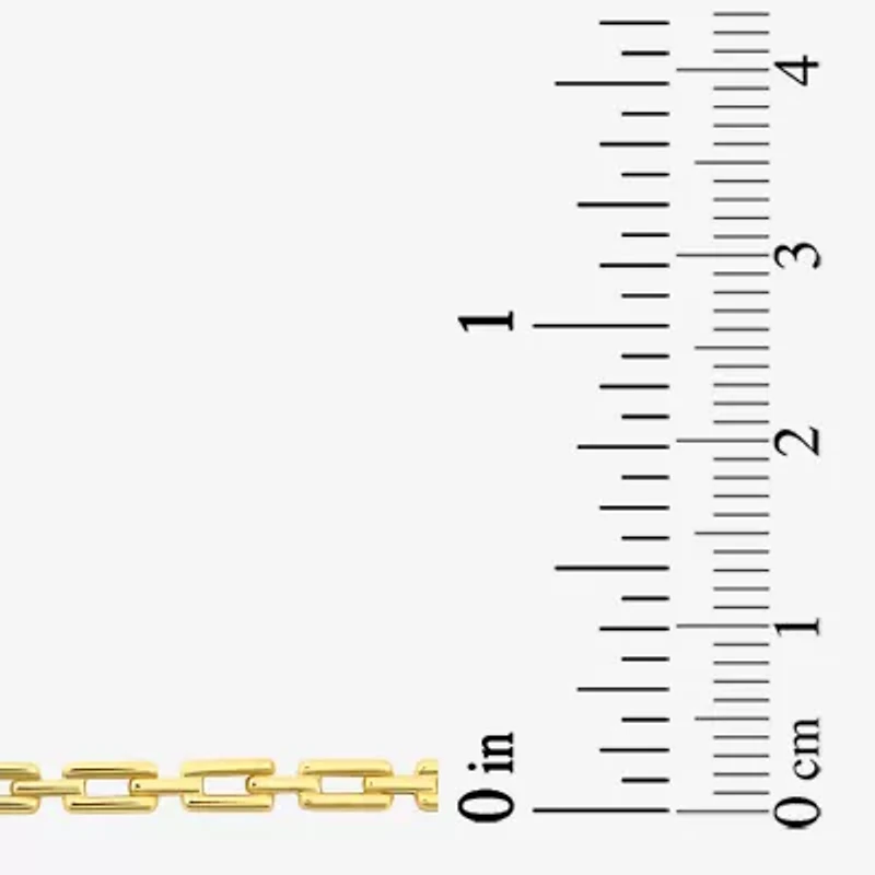 Womens 14K Gold 7.25 Inch Semisolid Link Chain Bracelet