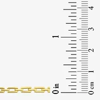 Womens 14K Gold 7.25 Inch Semisolid Link Chain Bracelet