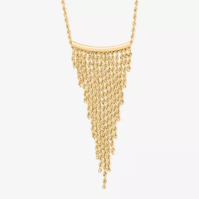 Womens 10K Gold 17 Inch Statement Necklace