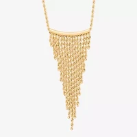 Womens 10K Gold 17 Inch Statement Necklace