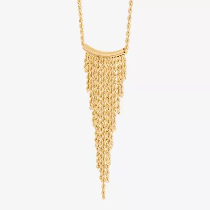 Womens 10K Gold 17 Inch Statement Necklace