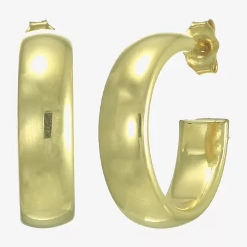 Womens 10K Gold 20mm Round Hoop Earrings