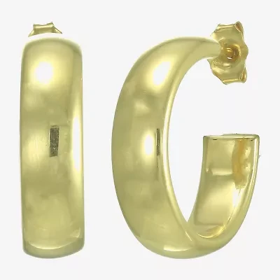 Womens 10K Gold 20mm Round Hoop Earrings