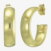 Womens 10K Gold 20mm Round Hoop Earrings