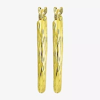 Womens 10K Gold 20mm Round Hoop Earrings