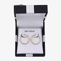 Womens 10K Gold 20mm Round Hoop Earrings