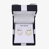 Womens 10K Gold 14.5mm Round Hoop Earrings