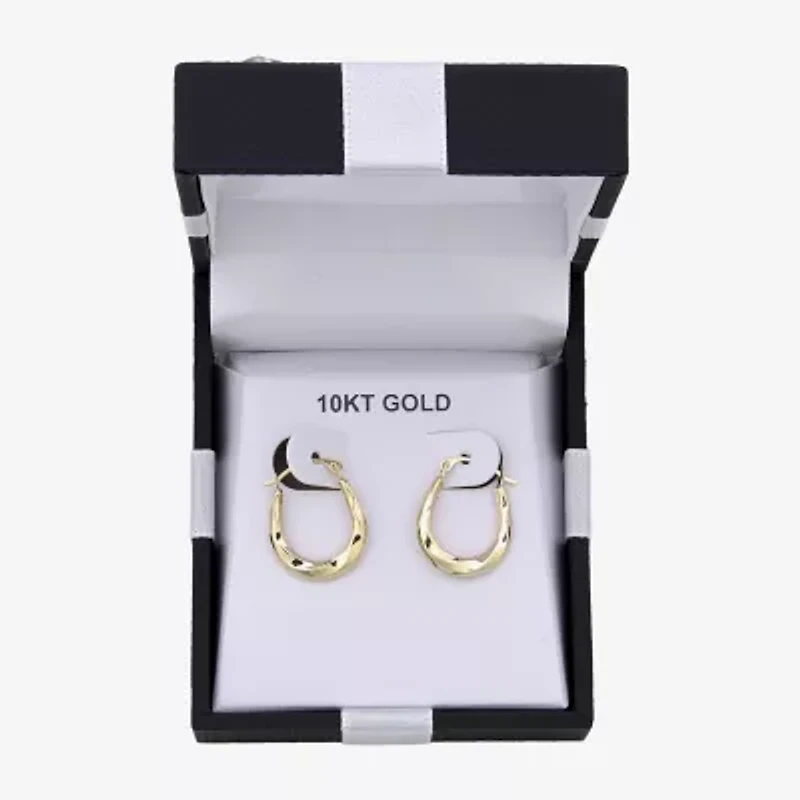 Womens 10K Gold 2.2mm Round Hoop Earrings