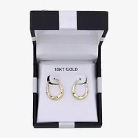 Womens 10K Gold 2.2mm Round Hoop Earrings