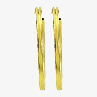 Womens 14K Gold 15mm Hoop Earrings