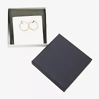 Womens 14K Gold 15mm Hoop Earrings
