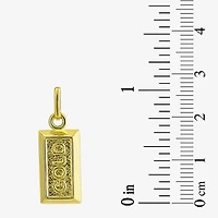 Unisex Adult 14K Gold Bar Pendant