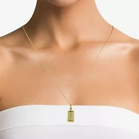Unisex Adult 14K Gold Bar Pendant