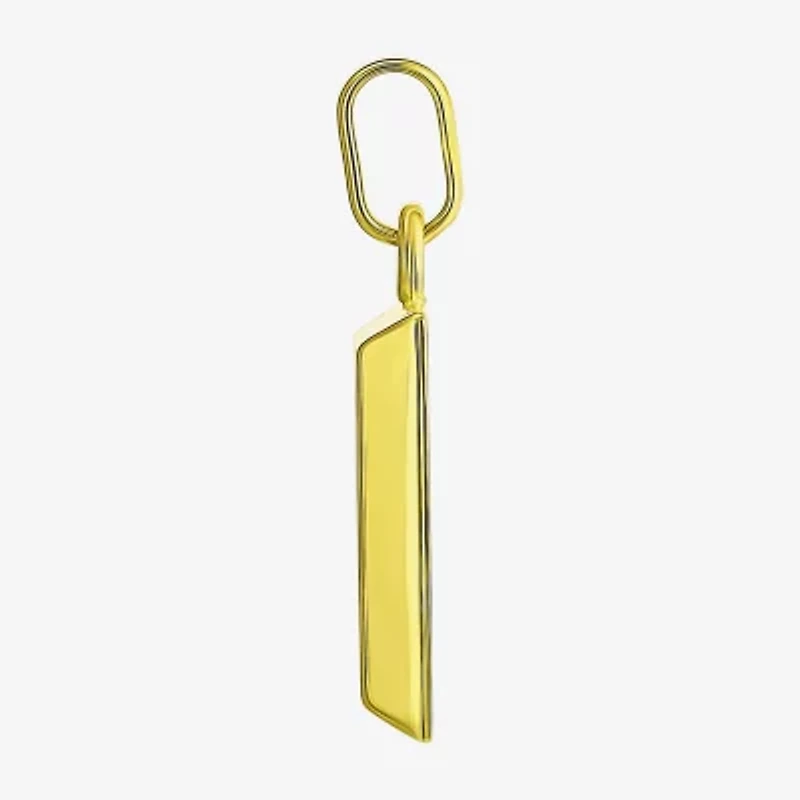 Unisex Adult 14K Gold Bar Pendant