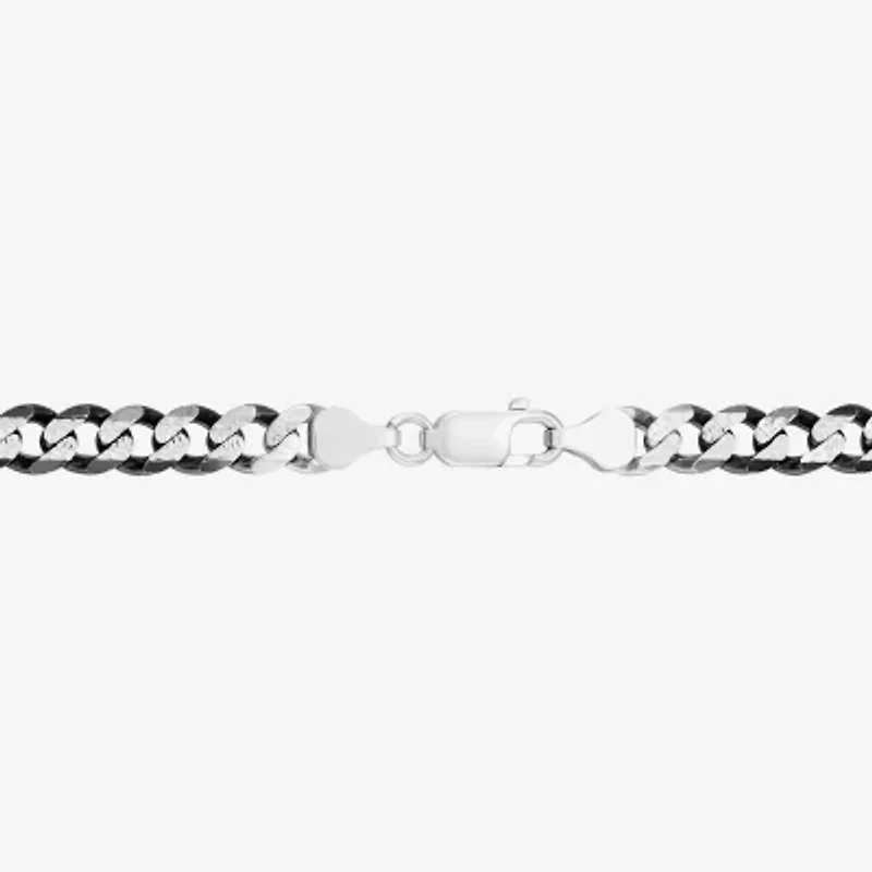 Made in Italy Mens Sterling Silver Inch Curb Chain Necklace
