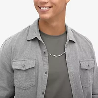 Made in Italy Mens Sterling Silver Inch Curb Chain Necklace